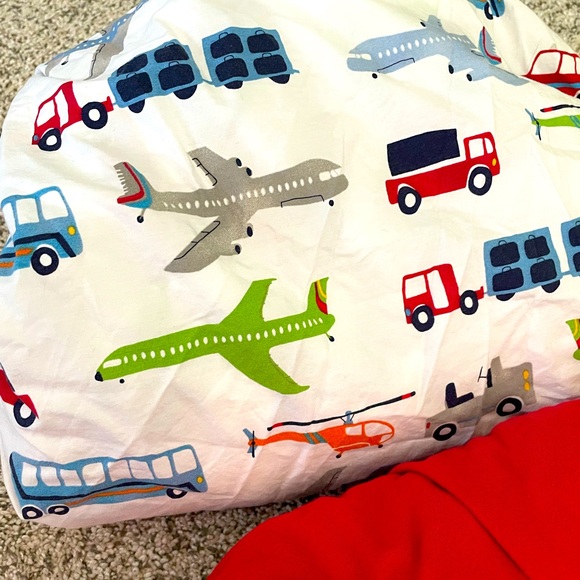 Pottery Barn Kids PBK Crib Sheets - set of 4 incl flannel holiday Santa crib set - Picture 2 of 4